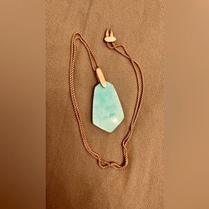 Kendra Scott 18” long necklace with light turquoise stone